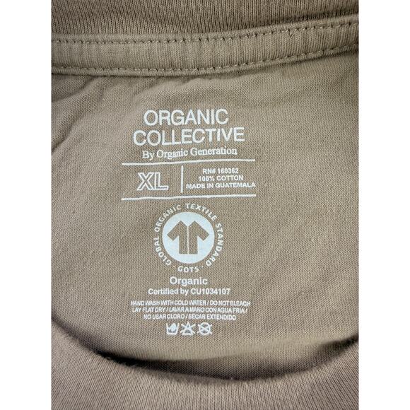 Organic Collective, CA Orange County Crop Graphic T, Women's XL, Tan w/ flowers - Picture 3 of 6